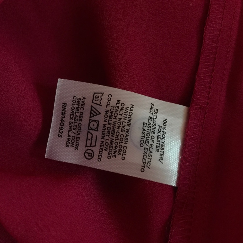 ♥️LOFT Women's Red Long-Sleeve Blouse - Picture 4 of 5